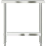  Kuhinjski radni stol 82,5x30x85 cm od nehrđajućeg čelika | shoptok.hr