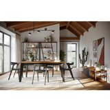 TemaHome Raztegljiva jedilna miza z mizno ploščo v orehovem dekorju v naravni barvi 100x180 cm Shadow – | Shoptok.si