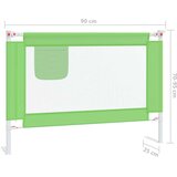 vidaXL Sigurnosna ograda za dječji krevet zelena 90 x 25 cm od tkanine | shoptok.hr