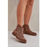 S. BARSKI Ladies Perforated Ankle Boots On Flat Heel S.Barski | ePonuda.com