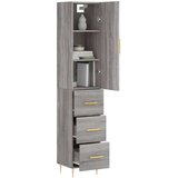 vidaXL Visoka omara siva sonoma 34,5x34x180 cm inženirski les | Shoptok.si