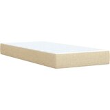  Krevet s oprugama i madracem krem 100 x 200 cm od tkanine | shoptok.hr