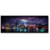  Slika - New York: Dark City 90x30 U crnom drvenom okviru | shoptok.hr