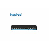 Hasivo S1100P-8G-2G-Ai-120W poe++ svič 10 gigabit portova 10/100/1000Mb/s / 8 poe, 802.3af/at/bt, port 1 do 60W, port vlan isolation, poe watchdog, extend mode 250m, prenaponske zaštite, interno napajanje 100-240V ac cene
