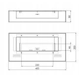  InFire - BIO kamin 8x40 cm 3 kW crna | Eponuda.com