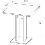  Sto STRAPO 68x68 cm hrast sonoma | Eponuda.com