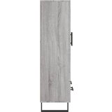  Visoka komoda siva boja hrasta 69,5x31x115 cm konstruirano drvo | shoptok.hr