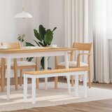  Klupa 110 cm bijela puna drvena guma Cijene