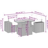  5-dijelni vrtni set sofa s jastucima bež od poliratana | shoptok.hr