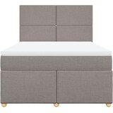  Krevet s oprugama i madracem smeđesivi 140 x 190 cm od tkanine | shoptok.hr