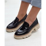 Resti Black women's eco leather patent leather moccasins Sepop- Footwear | ePonuda.com