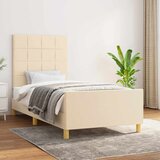  Okvir za krevet bez madraca krem 90x190cm od tkanine | shoptok.hr