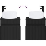  Set ormarića za kupaonicu 3 kom. Crna 49 x 44,5 x 66 cm | shoptok.hr