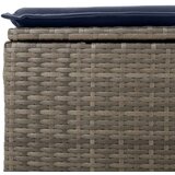  Stolica za vrt s jastučićem siva 55x55x37 cm Poliratan - Siva 1 bez spremišta | shoptok.hr