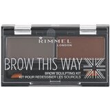 Rimmel London Brow This Way paleta za ličenje obrvi odtenek 003 Dark Brown 1,3 g Cene