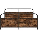 vidaXL Metalni okvir kreveta bez madraca boja hrasta 150 x 200 cm | shoptok.hr