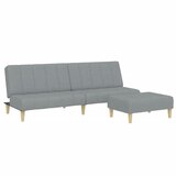 Maison Chic kavč - Sofa - Kanape dvosed s stolčkom za noge svetlo sivo blago, (21727232) Cene