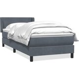 Box Spring krevet s madracem tamno sivi 80x210 cm baršun | shoptok.hr
