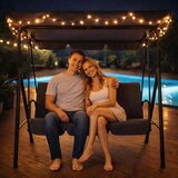 Multi Garden vrtna ljuljačka za 3 osobe s čeličnim okvirom, siva | shoptok.hr