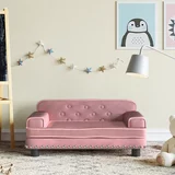 vidaXL Otroški kavč roza 70x45x30 cm žamet