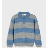 Sinsay Prugasti pulover loose fit s ovratnikom i udjelom vune Slike