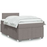 vidaXL Krevet s oprugama i madracem smeđesivi 120 x 190 cm od tkanine | shoptok.hr