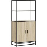 vidaXL Visoka ploča sonoma hrast 68x35x139cm konstruirano drvo i metal | shoptok.hr