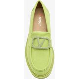 Resti Women's lime green moccasins with ornament Fogras | Shoptok.si