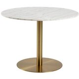 MID.YOU JEDILNA MIZA, bela, barve medenine | Shoptok.si