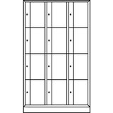 C+P Omara s predelki z zaklepanjem RESISTO, VxŠxG 1950 x 1150 x 540 mm, 12 predelkov, svetlo siva RAL 7035 / svetlo siva RAL 7035 | Shoptok.si