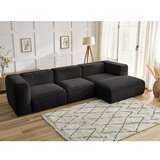 Bobochic Paris Crna kutna garnitura od bouclé tkanine (s desnim kutom) Zephyr – | shoptok.hr