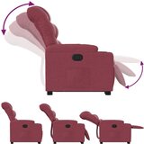  Naslonjač na podizanje od tkanine crvena boja vina | shoptok.hr