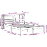 vidaXL Posteljni okvir z vzglavjem 120x200 cm trdna borovina, (21292607) | Shoptok.si