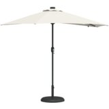 vidaXL Vrtni dežnik Peščena 294 x 150 x 223 cm blago | Shoptok.si