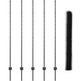 vidaXL Ograde Šipke 10 kom U-Kanal Siva 160 cm Čelik, Šesterokutna Ograda Siva 1.6x10 m Čelik | shoptok.hr