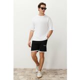 Trendyol Men's White Oversize/Wide-Fit Floral Print Short Sleeve 100% Cotton T-Shirt cene