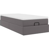  Otomanski okvir kreveta s madracem sivi 80x200cm umjetna koža | shoptok.hr