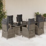  7-dijelni vrtni blagovaonski set sivi od poliratana | shoptok.hr