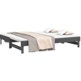  Izvlečna dnevna postelja siva 2x(100x200) cm trdna borovina, (20724699) | Shoptok.si