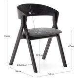 Kave Home Crna blagovaonska stolica Godia – | shoptok.hr