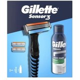 Gillette Set Brijač, tri dopune i pena za brijanje Sensor3, 200ml Cene