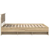  Krevetna konstrukcija s uzglavljem Sonoma hrast 160 x 200 cm | shoptok.hr