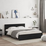 vidaXL Posteljni okvir z vzglavjem črn 140x190 cm Cene