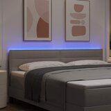  LED glava kreveta s LED trakama Sivo-smeđa 180 cm tkanina | shoptok.hr