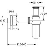 Grohe 28920000 sifon za umivalnik spodnji del | Shoptok.si