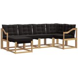 vidaXL Zunanja garnitura za sedenje z blazino 6 pcs Bela in črna, (5000279910) | Shoptok.si