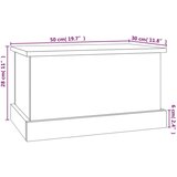  Kutija za pohranu boja hrasta 50x30x28 cm od konstruiranog drva | shoptok.hr
