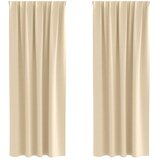  Zavjese za blackout s prstenovima 2 pcs Krema 225 x 140 cm | shoptok.hr