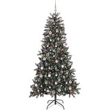 vidaXL Umestno božično drevo med 300 LED Zelena 114 x 114 x 210 cm | Shoptok.si