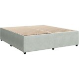 vidaXL Box spring postelja z vzmetnico svetlo siva 180x200 cm žamet | Shoptok.si